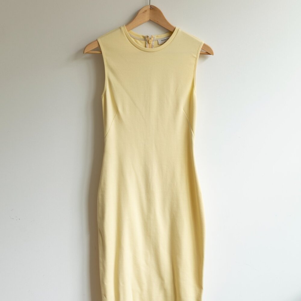 Aritzia Sleek Dress Babaton Lemongrass